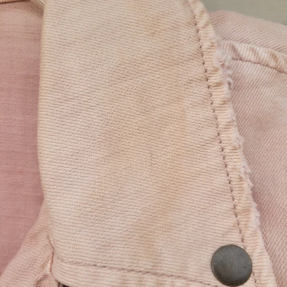 Free People Lace Up Motorcycle Jacket size Small Color Rose Oversized - Picture 12 of 13